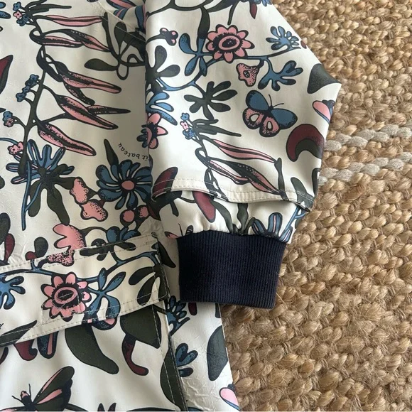 Petit Bateau Flower Print Raincoat Jacket - Picture 8 of 12